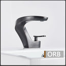 GobekUsa Brushed Gold Basin Faucet: Modern Brass Deck Mount Bathroom Mixer Tap