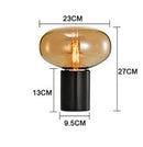 GobekUsa Amber Glass Table Lamp for Modern Living Spaces