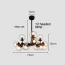 GobekUsa Glass Ball Pendant Lamp: Modern Industrial Loft Iron Luminaria Light