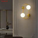 GobekUsa Brass LED Wall Sconce Lamp for Bedroom, Living Room, Hotel - Modern Decorative Lighting