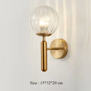 GobekUsa Iron Wall Lamp with Glass Ball, Elegant Sconce Light for Home Stairs and Reading