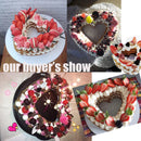 GobekUsa Heart Cake Mold PET Plastic. Essential Baking Tools in 6/8/10/12/14inch Sizes