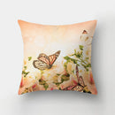 GobekUsa Butterfly Flower Pillow Case: Colorful Animal Landscape Sofa Cushion Cover