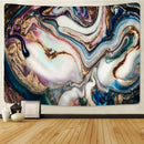 GobekUsa Boho Marble Abstract Tapestry: Gold Foil Colorful Wall Hanging Art