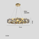 GobekUsa Gold Iron Glass Chandelier Lighting for Dinning Room