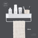 GobekUsa Aluminum Bathroom Shelf with Towel Bar for Bath/Shower Organization