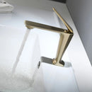 GobekUsa Brushed Gold Basin Faucet - Hot/Cold Sink Tap - Deck Mount Mixer