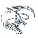 GobekUsa Golden Bathtub Faucet with Handshower and 2 Handles