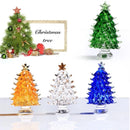 GobekUsa Crystal Christmas Tree Mini Figurine Handmade Glass Collectible Decoration
