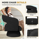 Swivel Barrel Accent Chair — Oversized Velvet, Waterproof Finish