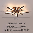 GobekUsa LED Ceiling Chandelier Lights for Living Room Bedroom Dining Study White Black