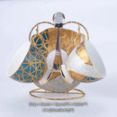 GobekUsa Luxe Gold Inlay Bone China Coffee Set: Teapot, Cup, Sugar Bowl, Creamer, Mug