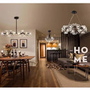GobekUsa Dandelion Flower Chandelier LED Lamp for Living Room Bedroom Restaurant Bouquet Decor