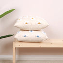 GobekUsa Daisy Flora Embroidered Cushion Cover - Home Decor Yellow Blue Flowers