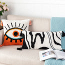 GobekUsa Black Abstract Eye Pillow Cover for Home Decoration, 30x50cm/45x45cm