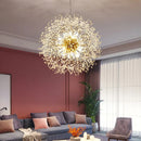 Modern Dandelion Starburst Pendant Light In Chrome