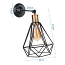 GobekUsa Industrial Loft LED Cage Wall Light Sconce - Modern Home Lighting Fixture