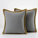 GobekUsa Linen Square Throw Pillow Covers Set - Home Decor for Sofa, Couch, Bed