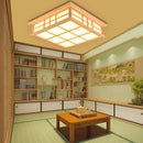 GobekUsa Japanese Tatami Wood Ceiling Light LED, Dining Bedroom Study Room Lighting