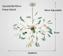 GobekUsa Agate Branch Chandelier - Nordic Glass LED Globe for Bedroom, Kitchen, Dining Room