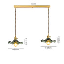 GobekUsa Green Glass Hanging Light: Modern LED Pendant Lamp for Living and Dining Room