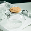 GobekUsa 1.8L Transparent Borosilicate Glass Teapot | Heat-Resistant Flower Tea Set