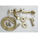 GobekUsa Golden Double Handles Shower Faucet Mixer for Bathroom Sink and Bathtub