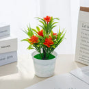 GobekUsa Artificial Flowers Bonsai Vase Mini Potted Home Decor Wedding DIY Flowerpot