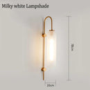 GobekUsa E27 Glass Wall Light in Smoke Gray Amber Milky White Green for Bedroom Living Room