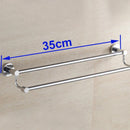 GobekUsa Double Towel Bar 60cm - Chrome Finish Stainless Steel Bathroom Accessory