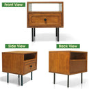 Savana Solid Wood Single-Drawer Nightstand by Megsu