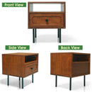 Savana Solid Wood Single-Drawer Nightstand by Megsu