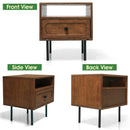 Savana Solid Wood Single-Drawer Nightstand by Megsu
