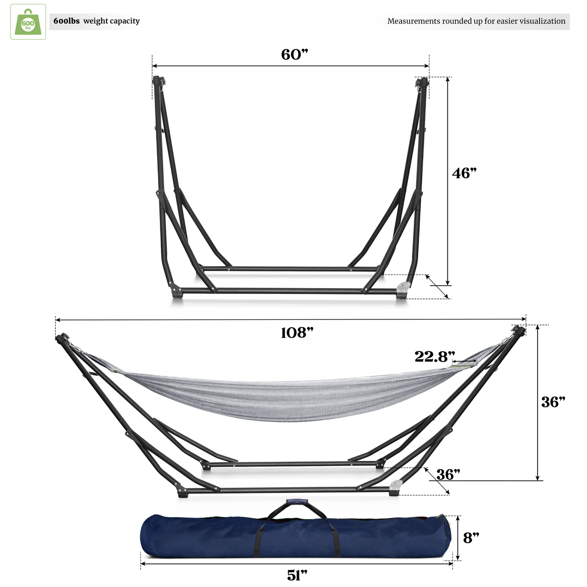 Tranquillo UniGen Transforming Hammock Stand for Ultimate Relaxation, photo 24 of 30