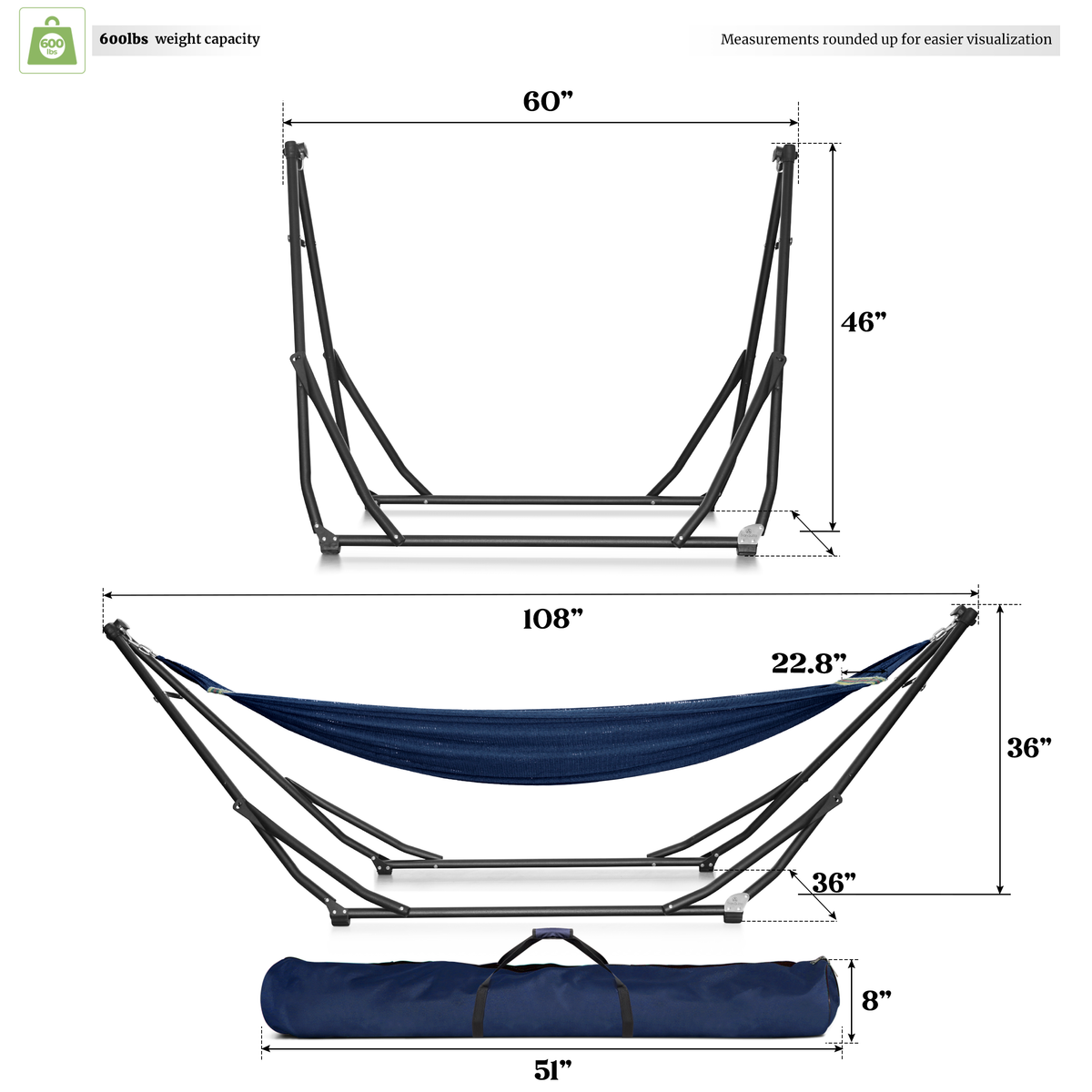 Tranquillo UniGen Transforming Hammock Stand for Ultimate Relaxation, photo 14 of 30