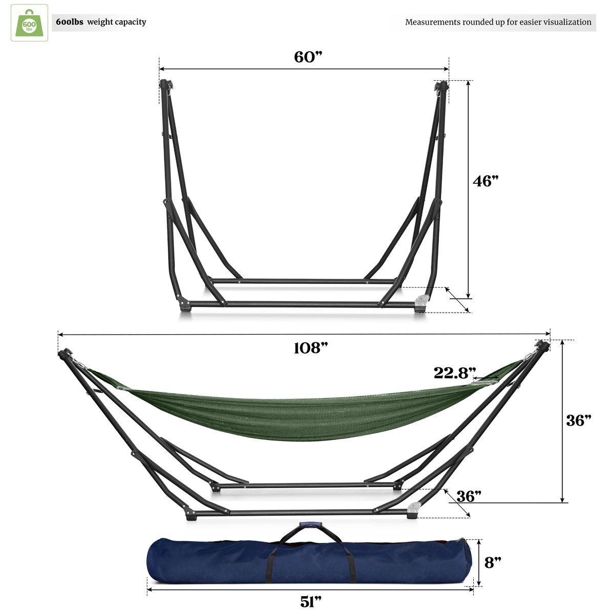 Tranquillo UniGen Transforming Hammock Stand for Ultimate Relaxation, photo 4 of 30
