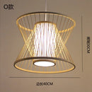 GobekUsa Japanese Bamboo Chandelier Lights for Bedroom Living Room Tea Room Zen Lamps