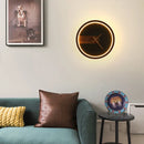 GobekUsa Aluminum Clock Wall Lamp - Modern Led Sconce Light for Home, Hotel & Aisle
