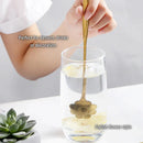 GobekUsa Gold Flower Stainless Steel Teaspoons Set for Coffee, Desserts, and Ice Cream