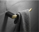 GobekUsa Gold & Black Bathroom Set - Shelf, Towel Rack, Holder, Brush Holder & More