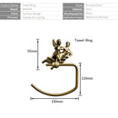 GobekUsa Bronze Towel Rack: Wall Mounted Brush Towel Ring for Romantic Series Shower Room