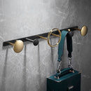 GobekUsa Gold & Black Bathroom Set - Shelf, Towel Rack, Holder, Brush Holder & More
