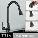GobekUsa Antique Brass Kitchen Faucet Pull Out Single Handle Mixer Tap 360 Rotation