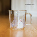 GobekUsa Killer Whale Glass Coffee Mug 350ml: Cute Polar Bear Tea Cup Heat Resistant Glass Beer Mug