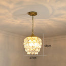 GobekUsa Gold Crystal Round Ceiling Chandelier for Living Room LED Light Fixtures