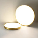 GobekUsa Copper Thin LED Round Ceiling Light for Bedroom, Living Room, and Dining Room