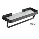 GobekUsa Glass Corner Shelf with Bar for Bath and Kitchen Storage