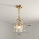 GobekUsa Gold Crystal Round Ceiling Chandelier for Living Room LED Light Fixtures