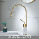 GobekUsa Brushed Gold Brass & Marble Bathroom Sink Faucet