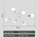 GobekUsa LED Metal Chandeliers for Living Room - Stylish Ceiling Light for Home Decor
